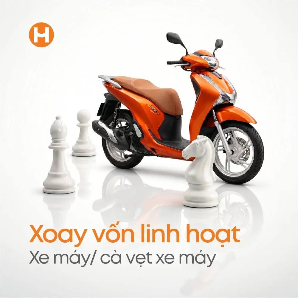 Linh hoạt xoay vốn với xe máy hoặc cà vẹt xe máy